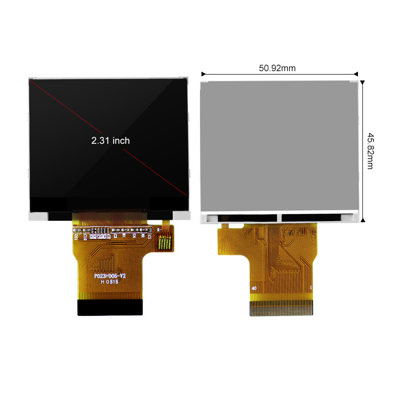 Interfejs Polcd MCU SPI RGB Mały moduł LCD Pojemnościowy kolorowy ekran dotykowy 2,3 cala