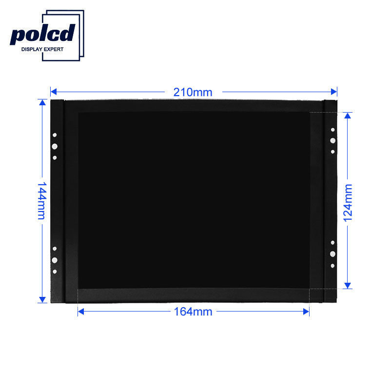 Polcd Dostosuj 8-calowy panel IPS Metalowa obudowa Przemysłowy monitor LCD Otwarta ramka