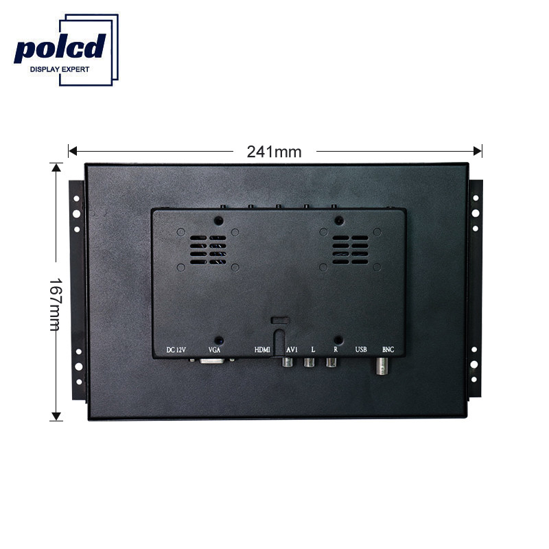 Polcd 10,4-calowy niestandardowy wyświetlacz LCD LED Monitor VGA z otwartą ramą do zastosowań przemysłowych
