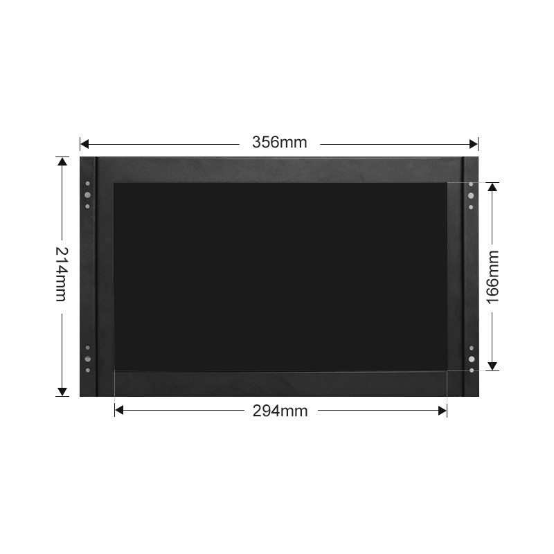 Polcd 13,3-calowy metalowy monitor Przemysłowy monitor LCD Otwarta ramka Ekran dotykowy VGA HDMI