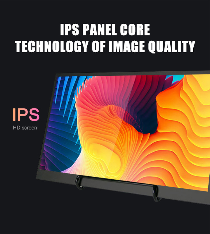 Przenośny monitor dotykowy ze stopu aluminium Polcd 10,5 cala IPS HD Audio