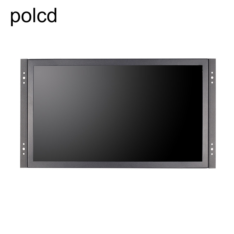 Polcd Metalowy ścienny wbudowany 15,6-calowy monitor LCD Przemysłowy port IPS HDMI VGA