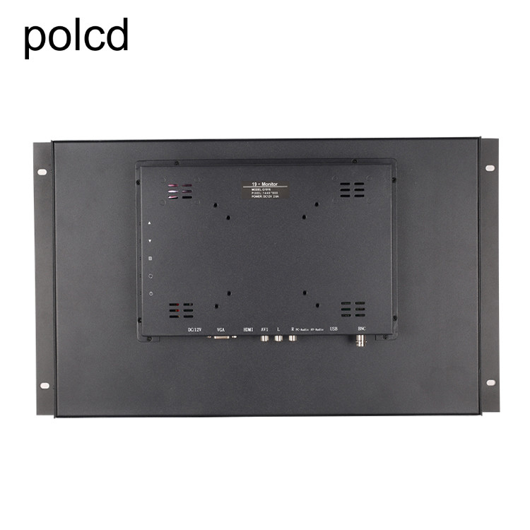 Przemysłowe wiszące ucho do montażu na ścianie Metalowa obudowa Monitor LCD Polcd 19 cali