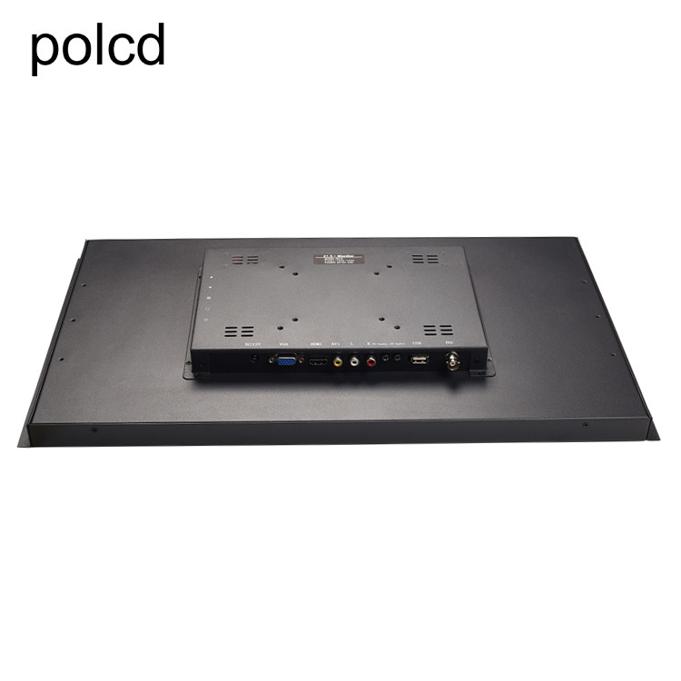 Przemysłowy Polcd 21,5-calowy monitor LCD z ekranem dotykowym Czysta płaska metalowa aluminiowa obudowa