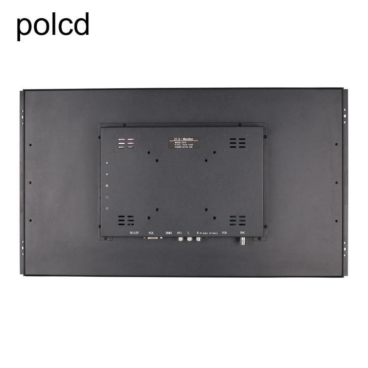 Przemysłowy Polcd 21,5-calowy monitor LCD z ekranem dotykowym Czysta płaska metalowa aluminiowa obudowa