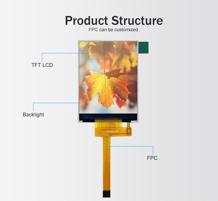 Polcd RoHS 2,4-calowy wyświetlacz LCD Tft ST7789V3 Moduł TFT LCD 4-przewodowy SPI