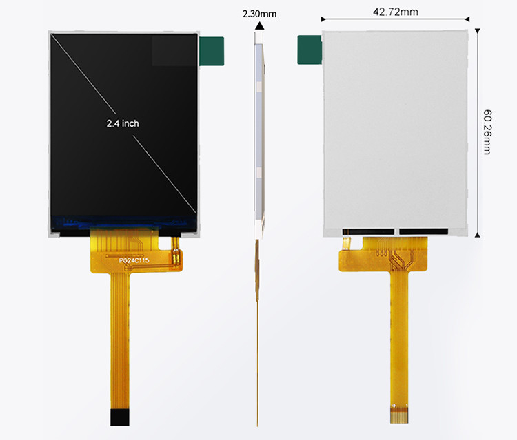 Polcd 240x320 Led Backlit Tft Lcd Display 2.4 Inch LCM 260 Nit Jasność Lcm Panel