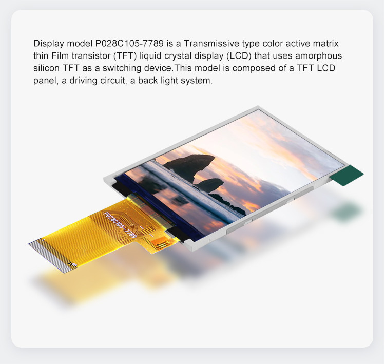 Mcu 37 Pin 2.8 Inch Touch Screen LCD Display Module Z Odpornością Dotknięcia