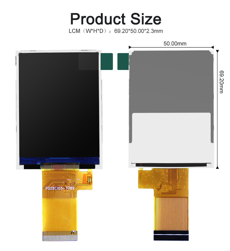 Mcu 37 Pin 2.8 Inch Touch Screen LCD Display Module Z Odpornością Dotknięcia