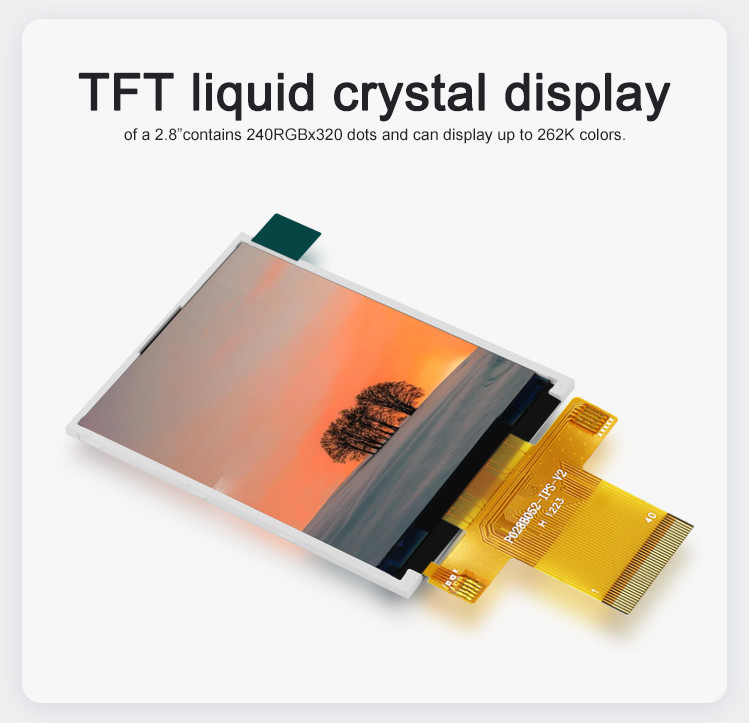 Polcd MCU 9 BIT 2,8-calowy wyświetlacz LCD Tft 240X320 Tft Kolorowy ekran Komercyjny