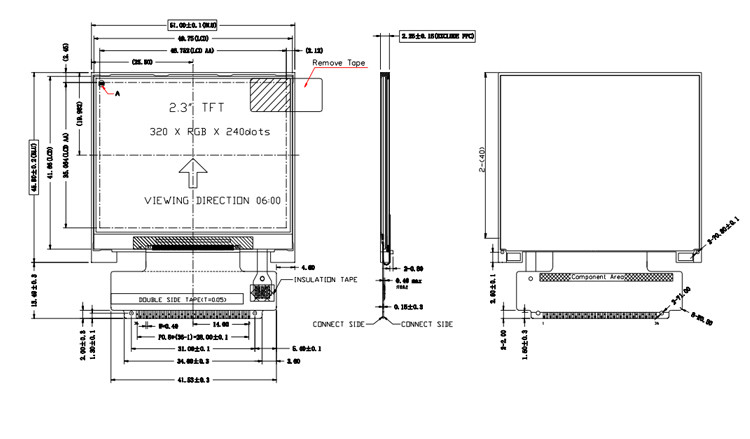 Polcd 2.31 Inch 320x240 Rozdzielczość 8080 MCU interfejs ILI9342C Kolorowy moduł wyświetlacza LCD