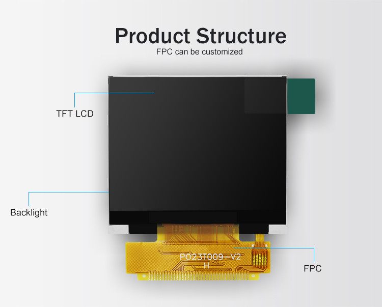 Polcd 2.31 Inch 320x240 Rozdzielczość 8080 MCU interfejs ILI9342C Kolorowy moduł wyświetlacza LCD