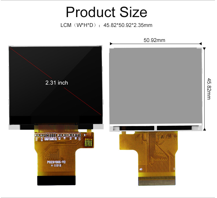 Kolor Polcd 262K 2,31 cala kwadratowy ekran 300 Nit 320x240 tft wyświetlacz lcd