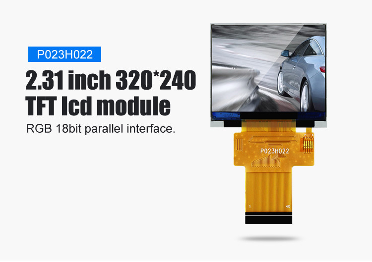 Polcd Black 320*240 RGB TFT Display 18 Bit Wysoka jasność 2,31 cala Panel LCD