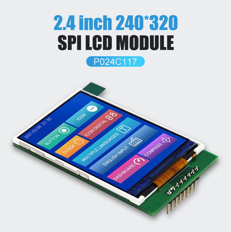 Polcd ISO9001 2,4-calowy ekran dotykowy Tft Monitor Tft 12 0'CLOCK