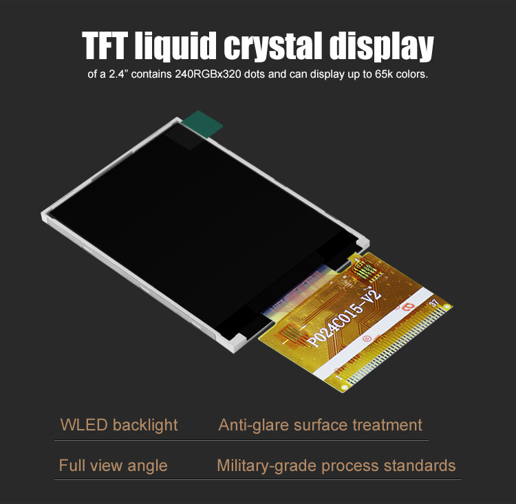 Polcd ILI9341V Moduł TFT LCD 2,4 cala Tft Spi 240x320 8080 MCU 8 bitów