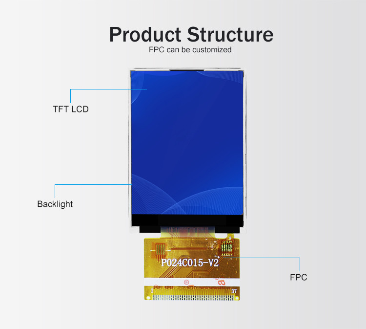 Polcd ILI9341V Moduł TFT LCD 2,4 cala Tft Spi 240x320 8080 MCU 8 bitów