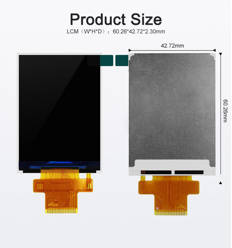 Polcd ST7789V2 2.4 Tft Display Kolor 262K TFT LCD Moduł 48.96mm TFT LCD
