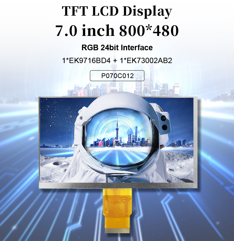 Polcd 7-calowy moduł Tft 800X480 Wysokiej jasności Ekran IPS RGB Interfejs Pojemnościowy Panel dotykowy 7