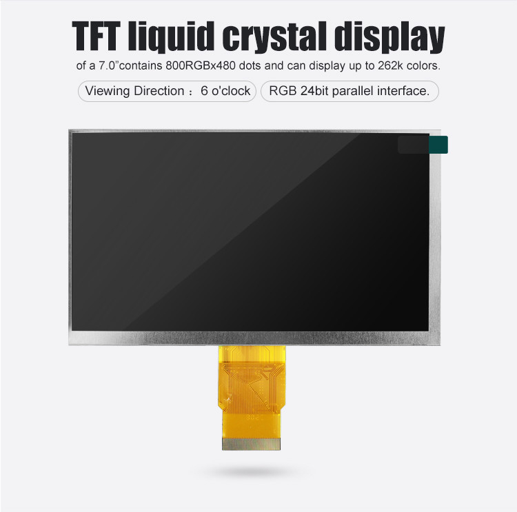 Polcd 7-calowy moduł Tft 800X480 Wysokiej jasności Ekran IPS RGB Interfejs Pojemnościowy Panel dotykowy 7