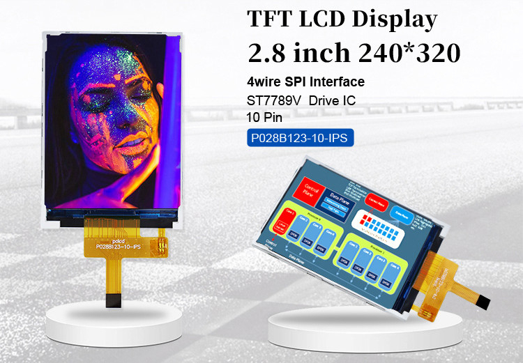 Polcd Mały LCD 2,8' 240x320 Przemysłowy IPS Kolorowy Ekran pełnowymiarowy 2,8-calowy Wyświetlacz LCD TFT z równoległym portem