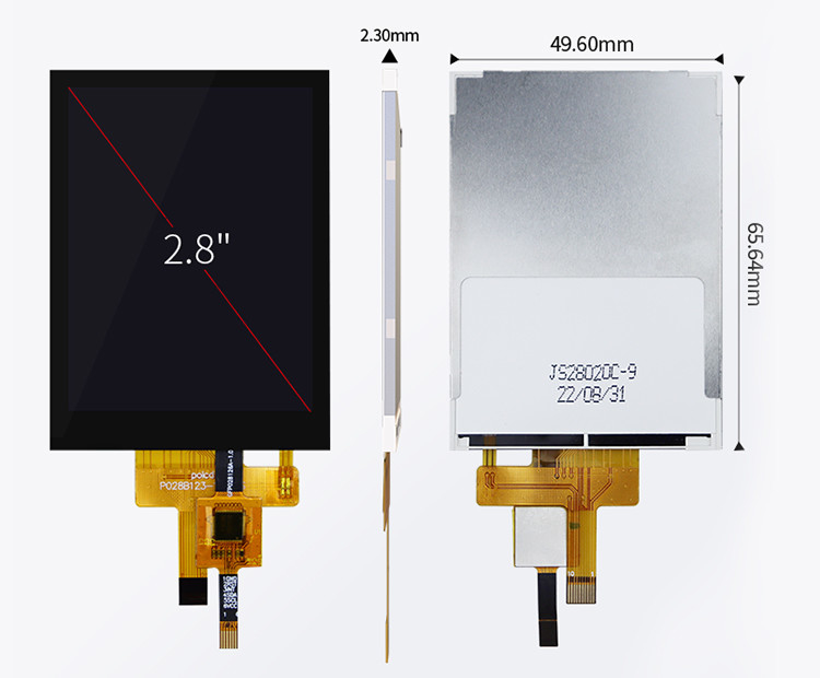 Polcd Full Color 2,8-calowy wyświetlacz Tft Small Size RGB Color Screen 2,8