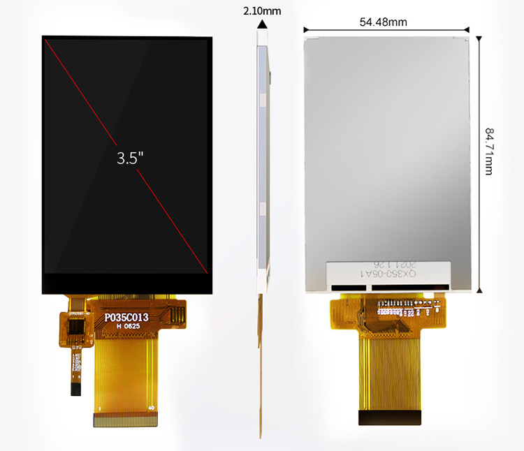Polcd 3,5 cala TFT Wysoka rozdzielczość 320*480 MCU SPI Równoległy interfejs Pojemnościowy ekran dotykowy Panel wyświetlacz LCD
