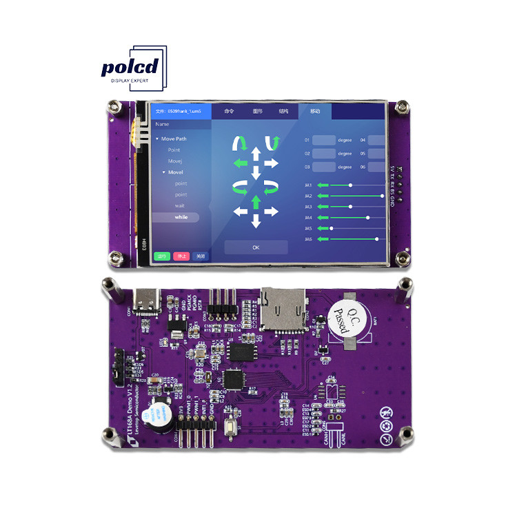 Polcd 3,5 cali Serial Port Instruction Command Screen LCD Moduły TFT Wyświetlacz HMI Ekran dotykowy