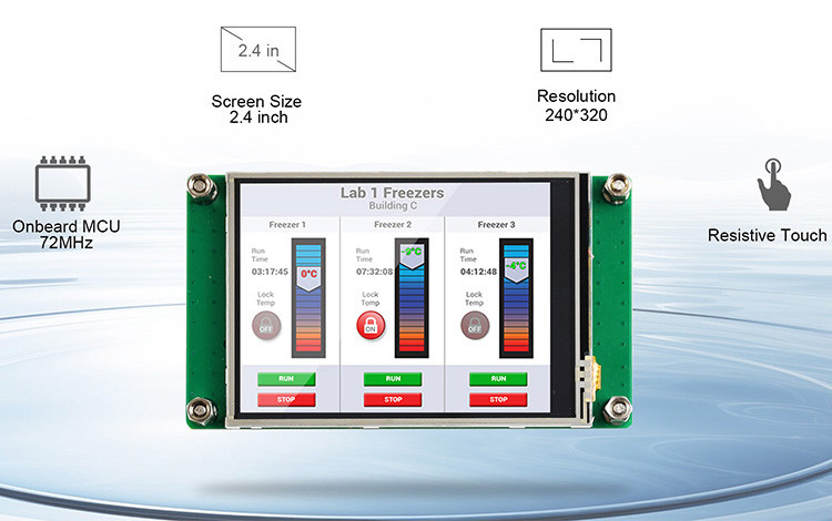Polcd 2.4 Inch Tft Lcd Module 240*320 Hmi Uart Port Smart Lcd Display Przemysłowy Opór Obraz dotykowy