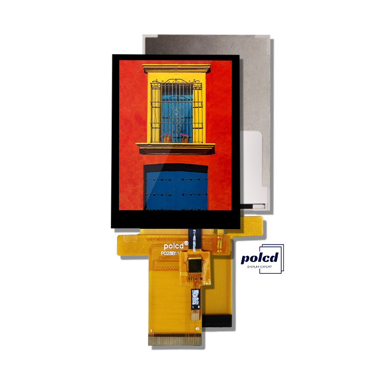 Polcd Tft RGB 2,8-calowy kontroler przemysłowy Panel kolorowy ekranu dotykowego pojemnościowego Moduł IPS LCD