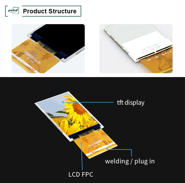 Polcd 300 Jasność 240X320 2,8-calowy wyświetlacz LCD Tft ILI9341V Medyczny wyświetlacz LCD