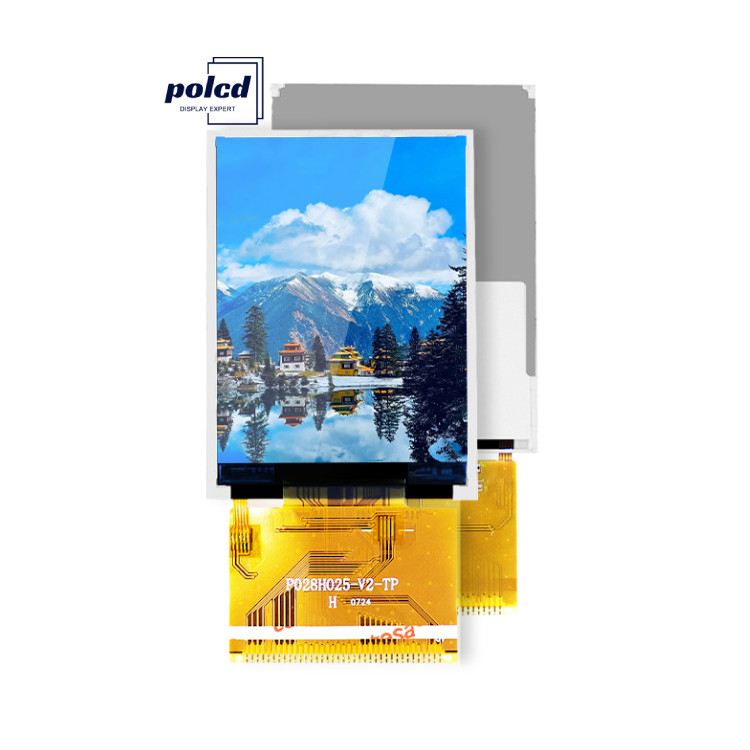 Polcd RoHS 2,8-calowy wyświetlacz HD TFT 8080 MCU 16-bitowy wyświetlacz LCD Tft