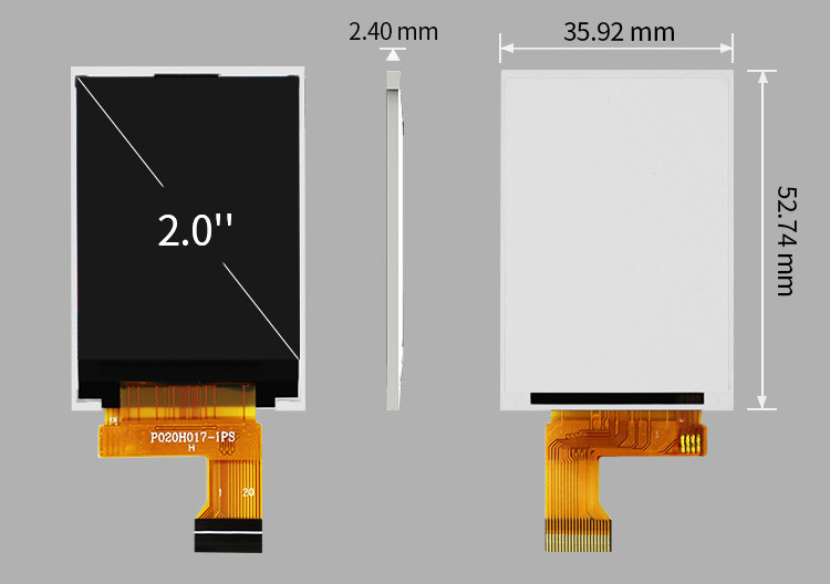 Polcd 262K 2,4 mm 2-calowy ekran LCD ST7789V IPS TFT Wyświetlacz LCD 240X320