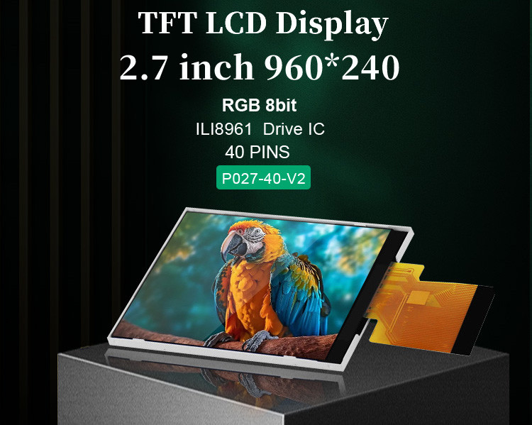 Polcd ILI8961 2.7 Tft Lcd 960X240 Wyświetlacz TFT LCD RGB 8 Bit 6 0'CLOCK