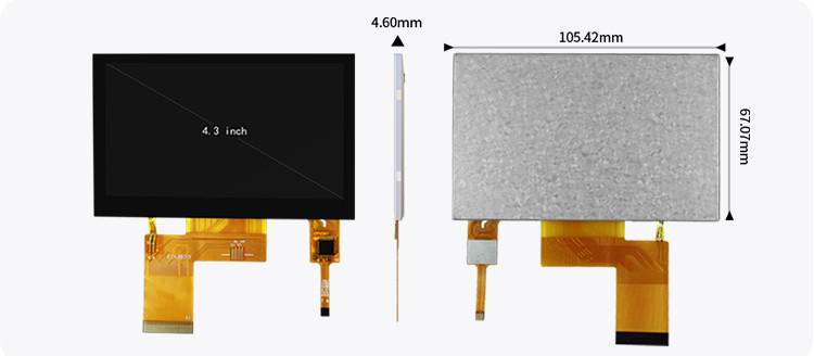 Polcd ST7262E43 4,3-calowy wyświetlacz Tft LCD 280 Nit Panel dotykowy LCD 800X480