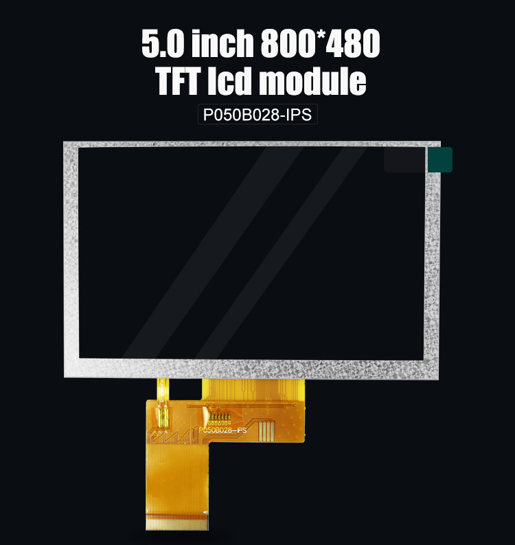 Polcd 5 cali wyświetlacz TFT 800x480 RGB 24 bit interfejs IPS pełny kąt widzenia Moduł LCD o wysokim kontraste
