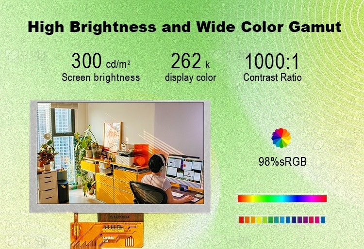 Polcd Custom 5 Inch LCD Module RGB Interface 800*480 ST7265 Panel IPS Ekran TFT LCD