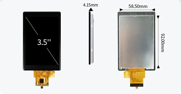 Polcd Custom LCD Display 3,5 cali 320x480 40pin IPS Angle 500nit ST7796U Pojemny ekran dotykowy