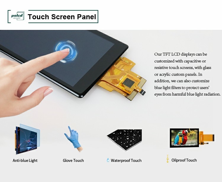 Polcd Custom LCD Display 3,5 cali 320x480 40pin IPS Angle 500nit ST7796U Pojemny ekran dotykowy