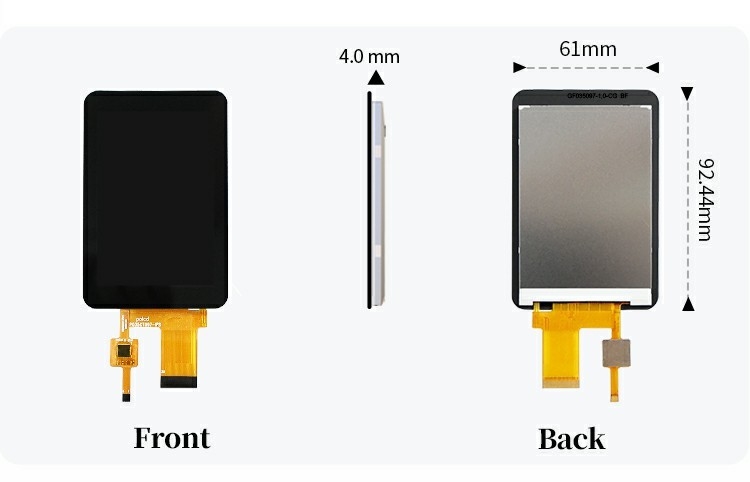 Polcd Wysoki współczynnik kontrastu Ekran LCD 3,5 cali Wysoka jasność 320x480 Pojemnościowy panel dotykowy Ekran Tft LCD