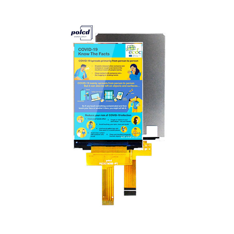 Polcd 3,5 cala IPS TFT LCD 320*480 Ili9488 Napęd Ic 600:1 Moduły wyświetlaczy LCD z kontrastem