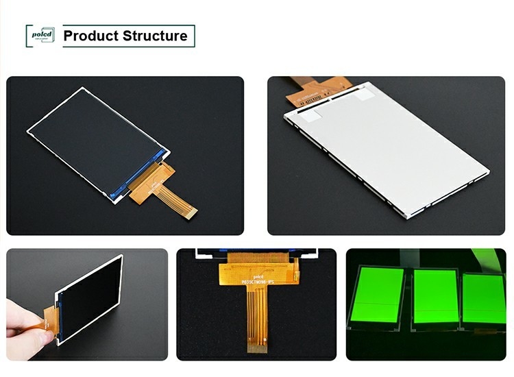 Polcd 3.5 Inch 320x480 Rozdzielczość 350nits Mipi Interfejs ili9488 IC Moduł wyświetlacza LCD TFT typu pionowego 3.5'