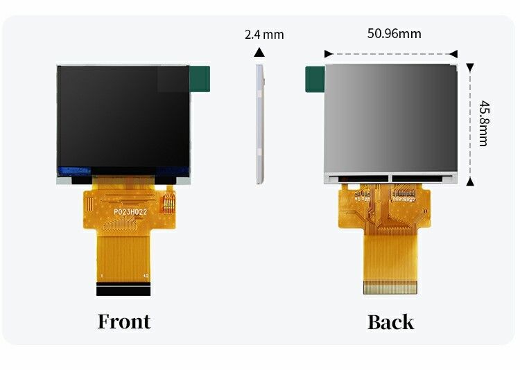 2.31 cali 320x240 wyświetlacz LCD RGB 18 bit interfejs 35.06mm IPS Square Screen