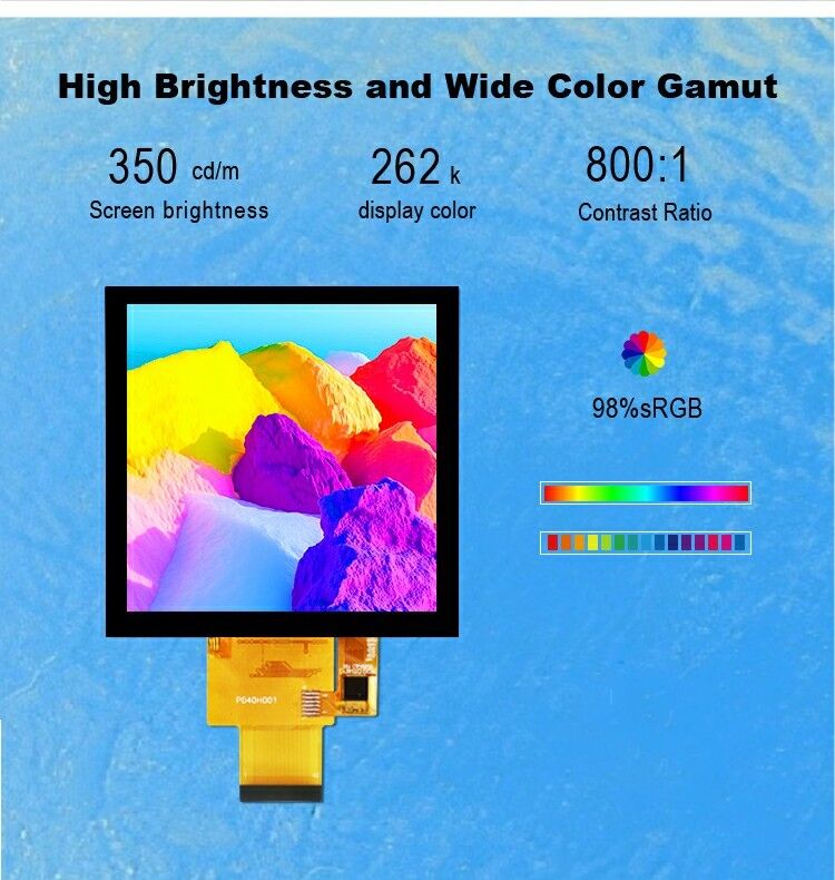 Polcd 4 cali Panel LCD 480*480 IPS LCD Wyświetlacz wysokiej jasności RGB Interfejs TFT LCD Moduł