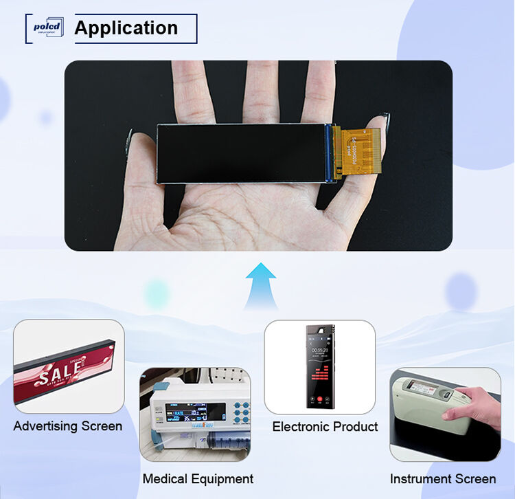 Polcd 3 cali 268x800 IPS Ekran 40pin RGB565 700 nit ST7701S 3