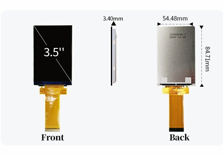Polcd 3.5 Inch QVGA LCD Display z rozdzielczością 320x480 MCU SPI Interface Touch Panel 3.5
