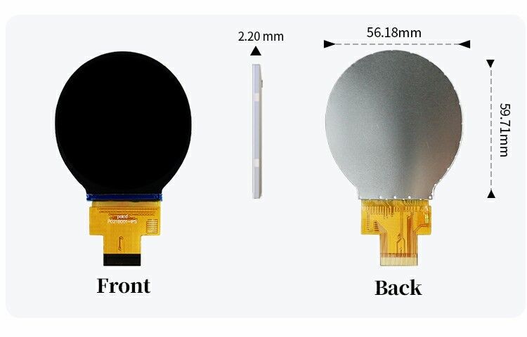 Polcd 2,1 cala IPS Mały okrągły LCD 480*480 Mipi interfejs ST7701S Krąg Kołowy moduł wyświetlania TFT
