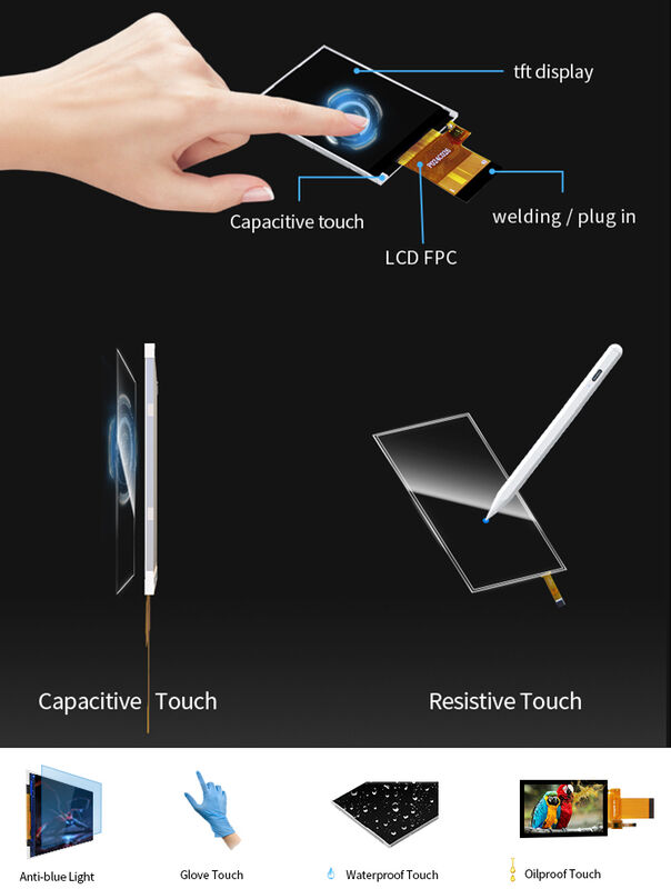 Polcd 3.3V LCM Zasilanie Ekranu Dotykowego Wyświetlacza 2.4 cala Moduł LCD Panel