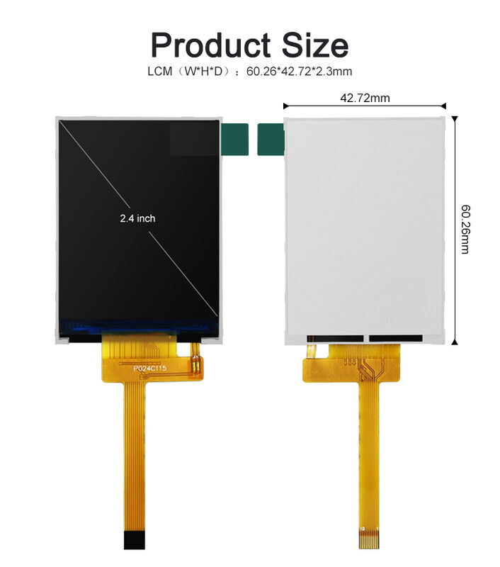 Wyświetlacz TFT Polcd 260 Nit HD 240X320 4-przewodowy interfejs SPI 2,4 cala TFT LCD