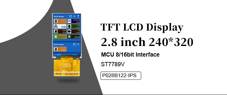 Polcd 2,8-calowy wyświetlacz TFT 240x320 Pixel IPS Panel ekranu 37 pin MCU ST7789V TFT LCD Moduł